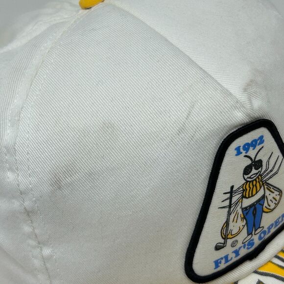Vintage Flys Open Golf Tournament Baseball Cap Hat Golfing Golfer Snapback White - Picture 6 of 13